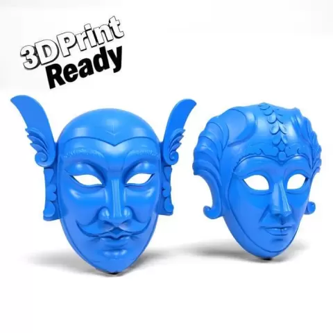 Japanese Masks - 3D Everything