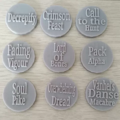 Age of sigmar 3 Gravelord tokens Presupported by Glen Rocks
