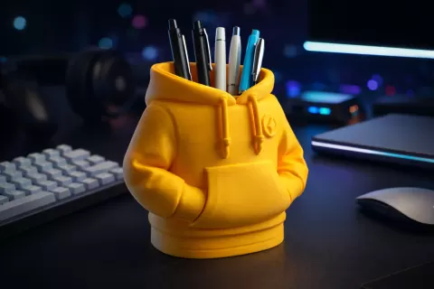 Hoodie Pen Holder – Sporty Desk Organizer