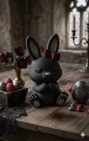 Gothic Easter Bunny – Grumpy Dark Arts Bunny