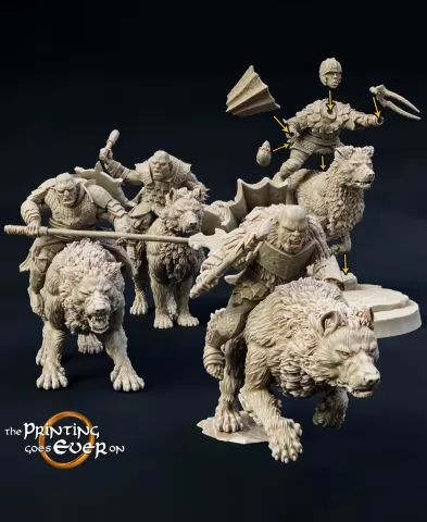 Modular Orc Warg Riders