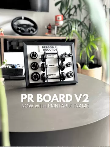 Customizable PR Tracker Board – 3D Printed Weightlifting & Gym Display