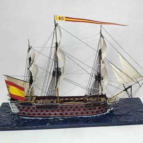 ES Spanish 1st rate Santísima Trinidad (140 guns), 1769-1805 & Blender Exporter, AOA-ES-12 by Turner Miniatures
