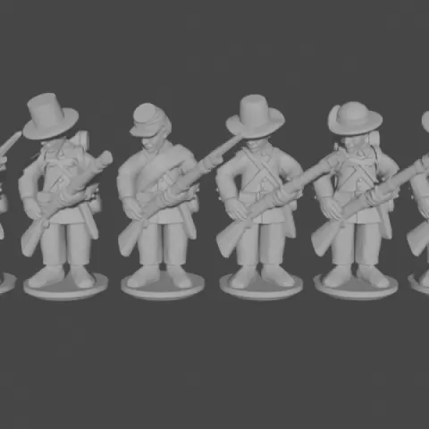 10-15mm American Civil War Infantry in Sack Coats Loading Pose 10 UA-10 by Turner Miniatures