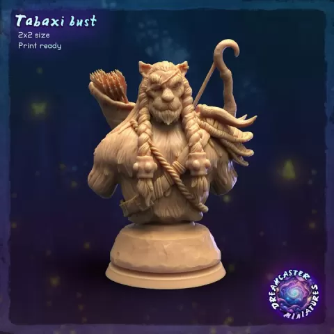Tabaxi ranger bust by Dreamcaster