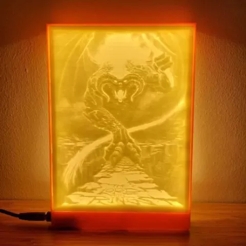 Balrog Lithophane and Frame