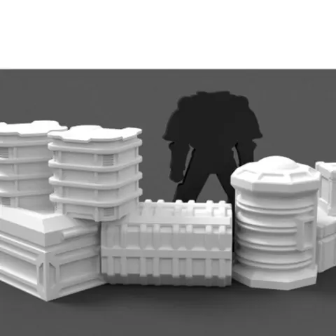 Cargo Crate Defensive Cover Barrier