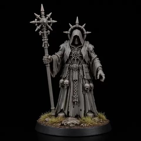 The Veiled Star Cult (Xylos Corruption) - Malrath the Void Herald - Grimdark 32mm STL Miniature for Tabletop RPG