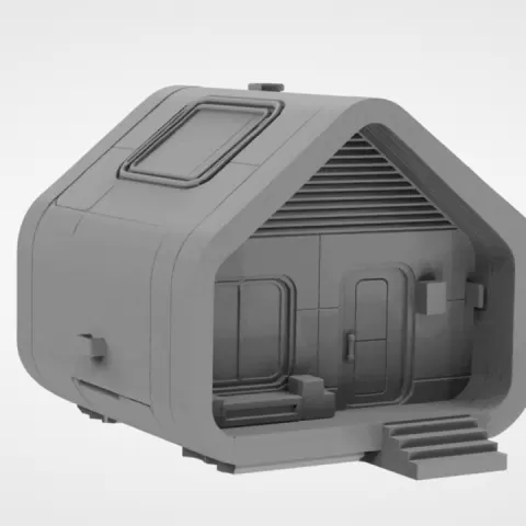Sci-Fi house 3 - 28mm/32mm by ForgeBits