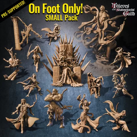 On foot only: THIEVES of the Shadowsands Guild SMALL Pack. [WITHOUT minis on flying carpets and WITHOUT Zaahid Giant Size] by Heroes Infinite