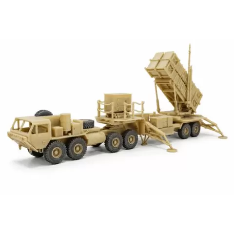 MIM-104 Patriot Missile Launcher Trailer with M983 HEMTT Tractor 1/87 HO Scale STL