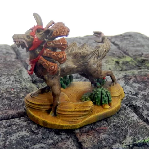 Ahuizotl Aztec dog miniature from Mystic Pigeon Gaming by Lex Addams