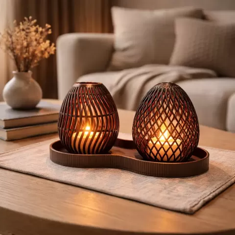 Easter Egg Tealight Holders – Organic Lattice Set