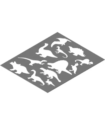 Stencil template Dinosaurs.stl