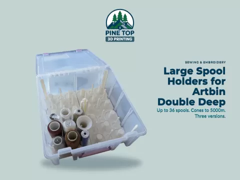 Large Spool Holders for the Artbin Double Deep
