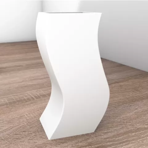 Curved rectangular vase - HanzN