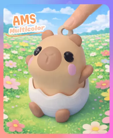Hatching Little Capybara Easter Clicker (Multicolor)