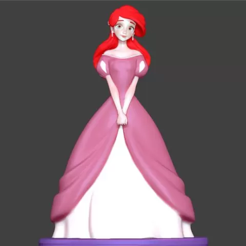 ARIEL DRESS LITTLE MERMAID DISNEY princess ANIMATION 3D PRINT