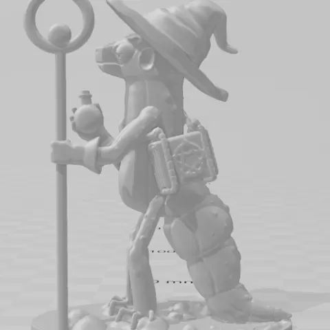 D&D Leopard Gecko Mage Mini (Lizard Wizard)