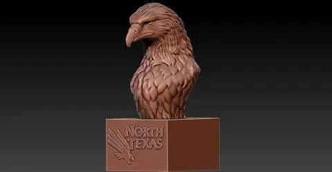 NCAA - NORTH TEXAS MASCOT FOOTBALL MASCOT STATUE - KHUONGTAINANG