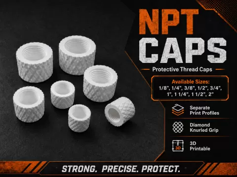 NPT Threaded Closure Caps – Full 9-Size Set