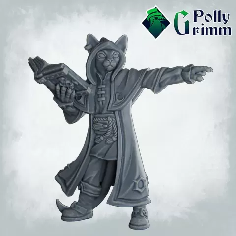 Catventurers Set. Warlock, wizard, mage by PollyGrimm